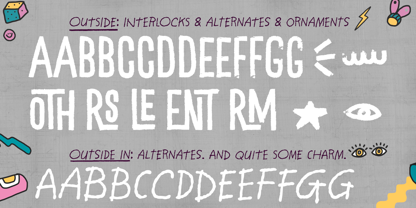Outside In Font preview